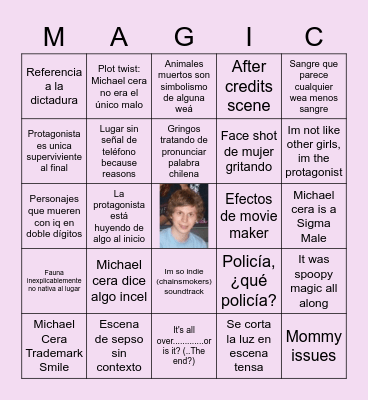 Magic Magic Mubi Night Bingo Card