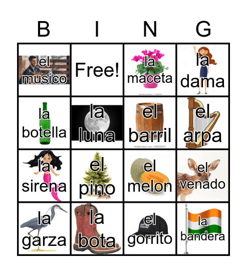 Loteria Mi Pueblito Bingo Card