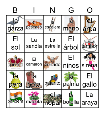 Loteria Mi Pueblito Bingo Card