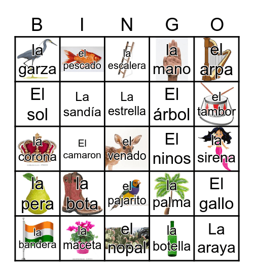 Loteria Mi Pueblito Bingo Card