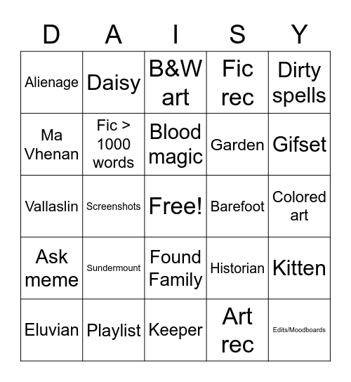 Month of Merrill Bingo Card