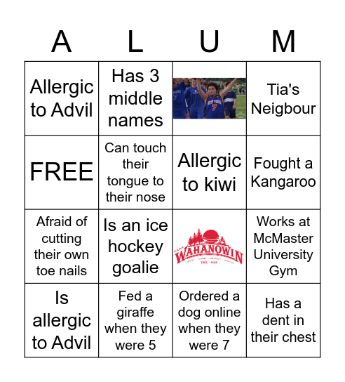 ALUMNI 2021 Counsellor Bingo Card