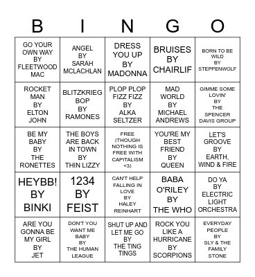 COMMERCIAL SUCCESS Bingo Card