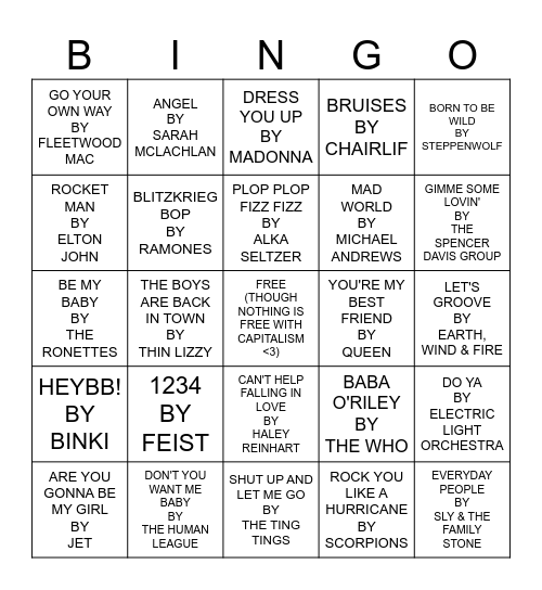 COMMERCIAL SUCCESS Bingo Card