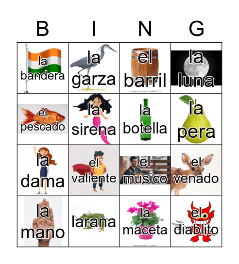 Loteria Mi Pueblito Bingo Card