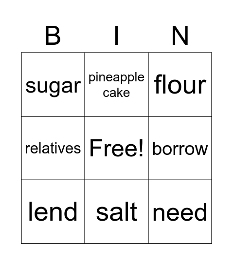 U4 Dialogue Bingo Card