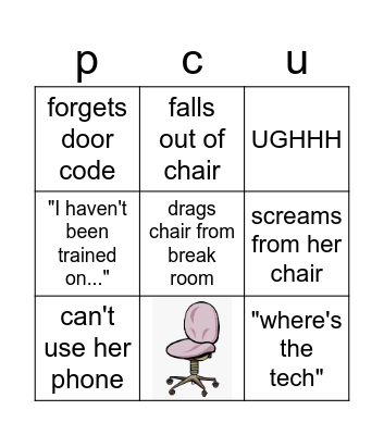Auntie Bingo Card