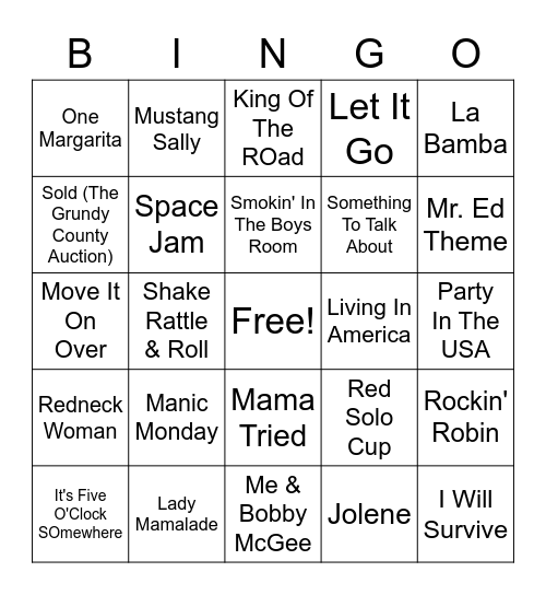 Kara-Bingo Round 2 Bingo Card