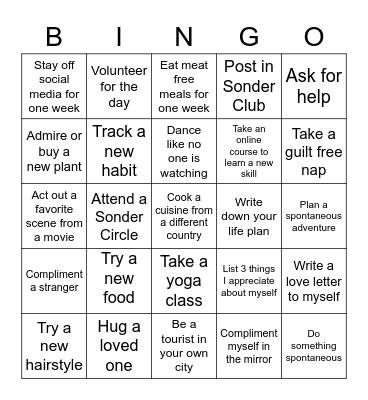 July Courage Bingo Card