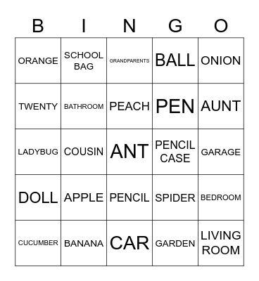 WINTER BINGO! Bingo Card