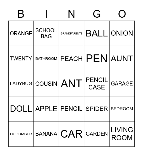 WINTER BINGO! Bingo Card