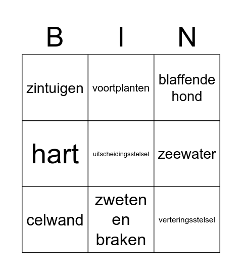 Bingo 2.0 hst 1 Bingo Card