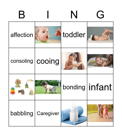 Caring for infants and toddlers Bingo Card