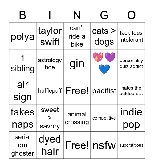 sage bingo Card
