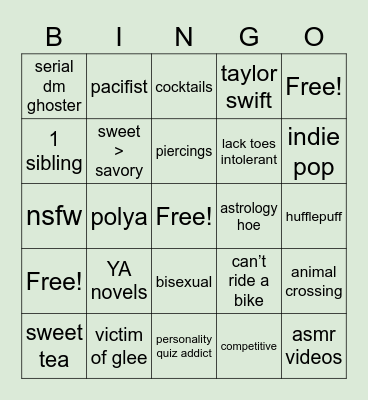 sage bingo Card