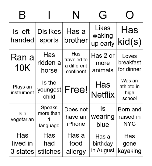 Coworker Bingo Card