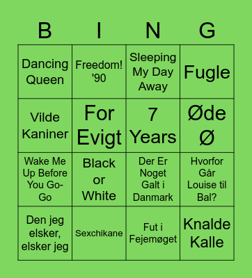 Sommerfest 2021 Bingo Card