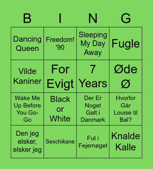 Sommerfest 2021 Bingo Card