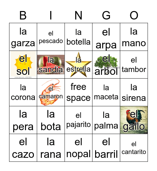 Loteria Mi Pueblito Bingo Card