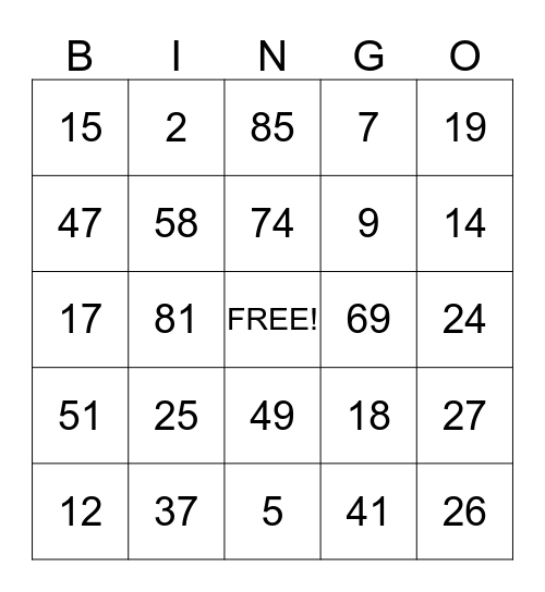 SKS HERENTALS Bingo Card