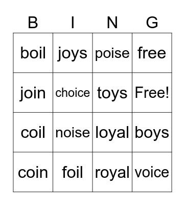 Mary Jane's Bingo Card