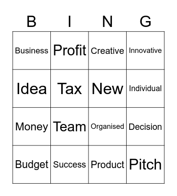 Entrepreneur Recap Bingo Card