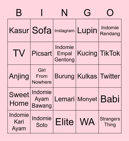 Bingo Berpola Bingo Card