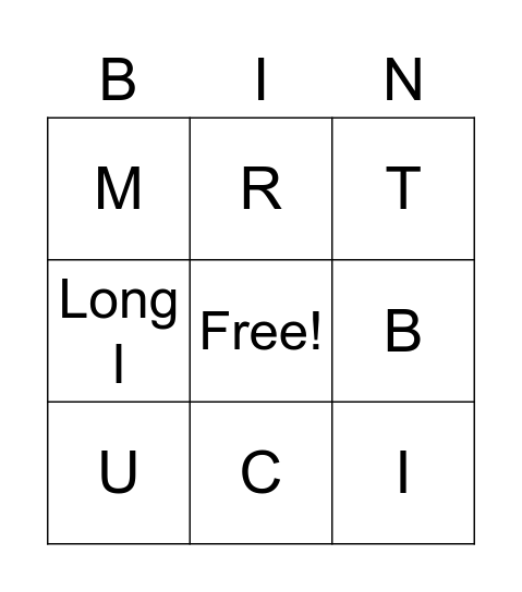 Secret Codes BINGO Card