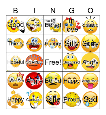 Feelings Bingo Card