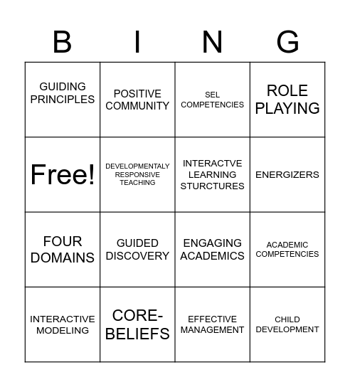 RC BINGO Card