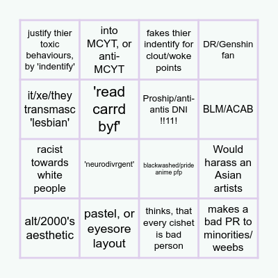 Twitter Chernobyl bingo Card