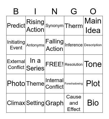 NMS Super STAARS Bingo Card