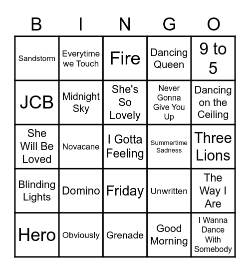 Bingo Loco Bingo Card