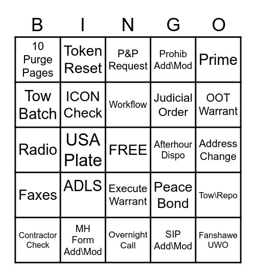 CPIC Bingo Card