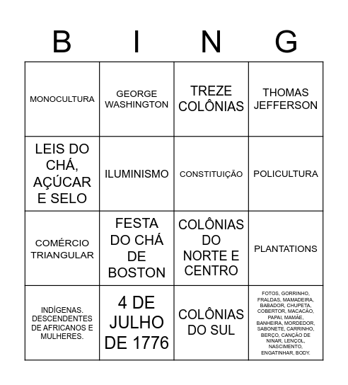 CHÁ REVELAÇÃO Bingo Card