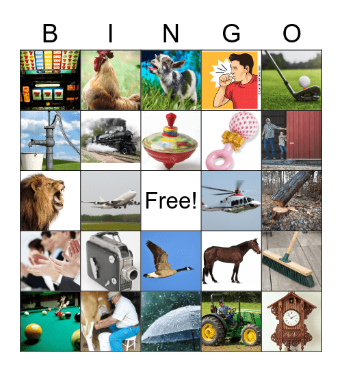 Sound Bingo Card