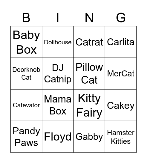 Lucy's Birthday Bingo Card