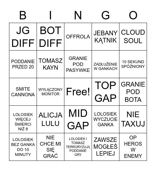 Bingo Card