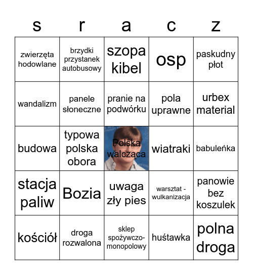 Polska trip Bingo Card