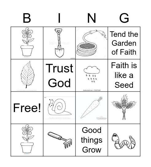 The Growing Seed Bingo Card
