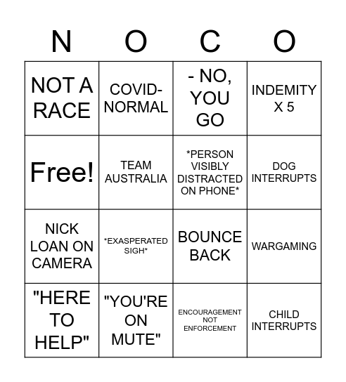 OPERATION BINGO SHIELD Bingo Card