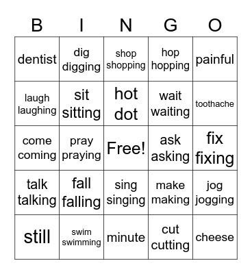 WLS B1 L4 Bingo Card