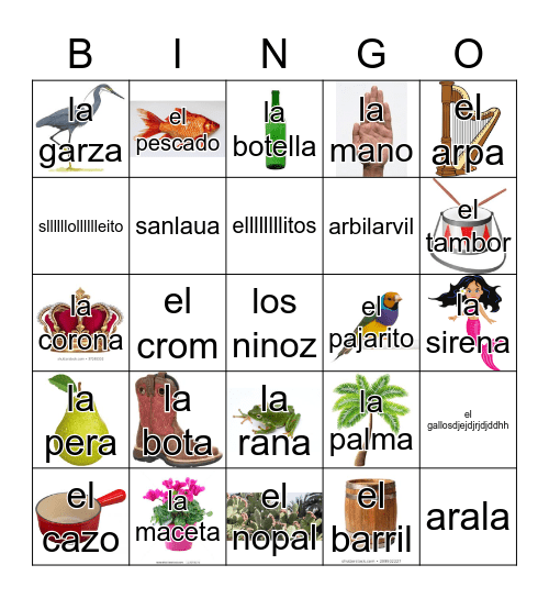 Loteria Mi Pueblito Bingo Card
