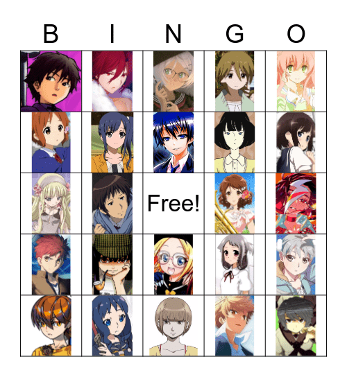 Scuffed favourite characters do not steal Bingo Card