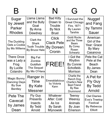 Book Fair Bingo Card