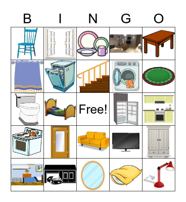 HOUSEHOLD BINGO Card