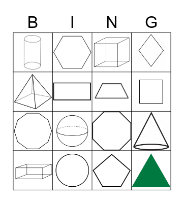 Shapes Bingo! Bingo Card