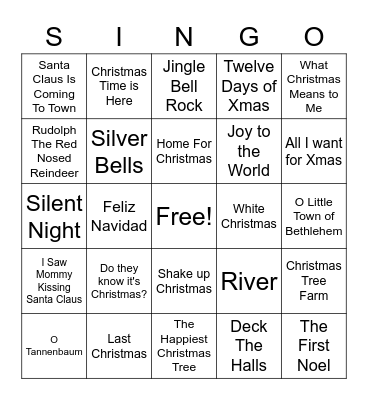 XMAS Bingo Card