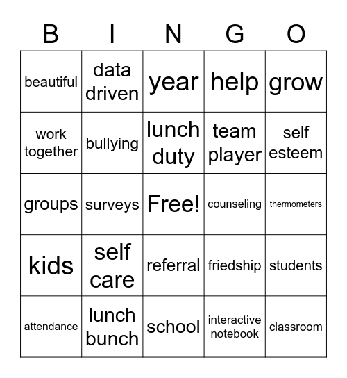 Buzzword BINGO Card