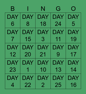 SUMMER BINGO Card